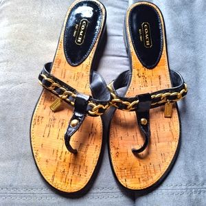 Coach  dress sandles.  Stylish flats. Size 9.